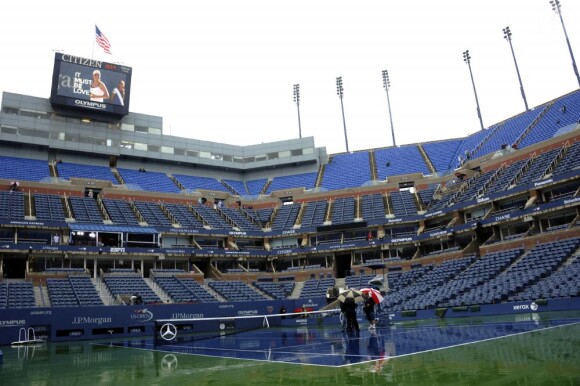 La pluie a été l'invité surprise du neuvième jour de l'US Open le 6 septembre 2011, obligeant l'organisation à annuler les matches du jour.