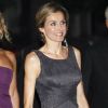 Au lendemain de leur rentrée, le prince Felipe et la princesse Letizia d'Espagne honoraient la soirée du 25e anniversaire du journal Expansion, à Madrid, le 7 septembre 2011.