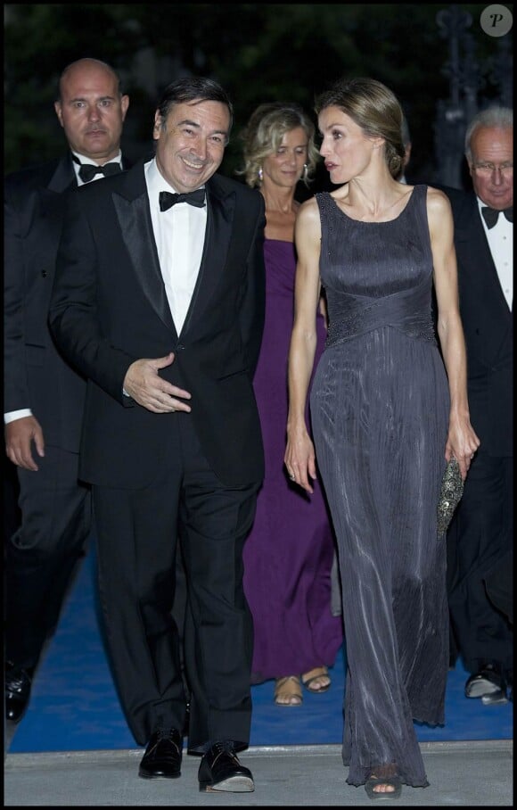 Le prince Felipe et la princesse Letizia  d'Espagne à la soirée du 25e anniversaire du journal Expansion, à Madrid, le 7 septembre 2011.