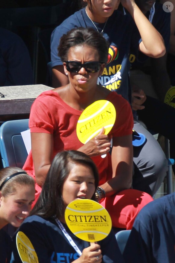Michelle Obama s'est déplacée à Flushing Meadows vendredi 9 septembre 2011 pour le 12e jour de l'US Open.