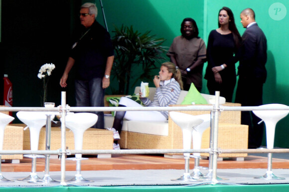 Athina Onassis et son époux Doda au centre équestre de Rio de Janeiro, le 3 septembre 2011.