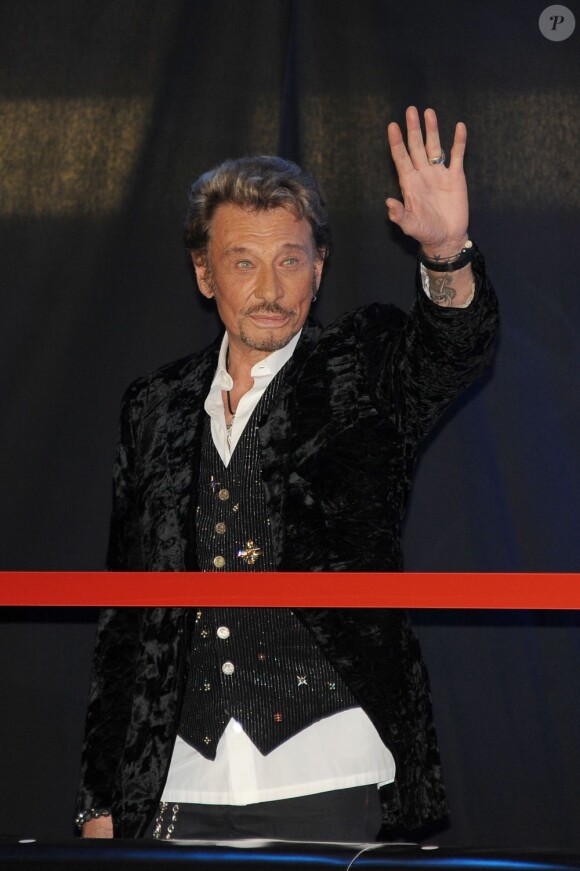 Johnny Hallyday en mars 2011 à Paris