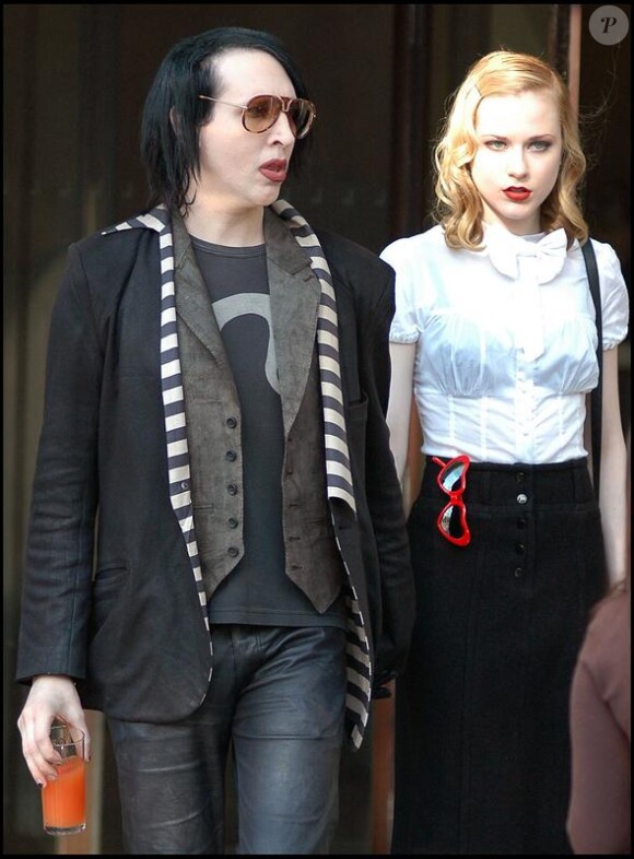 Marilyn Manson et Evan Rachel Wood en 2007