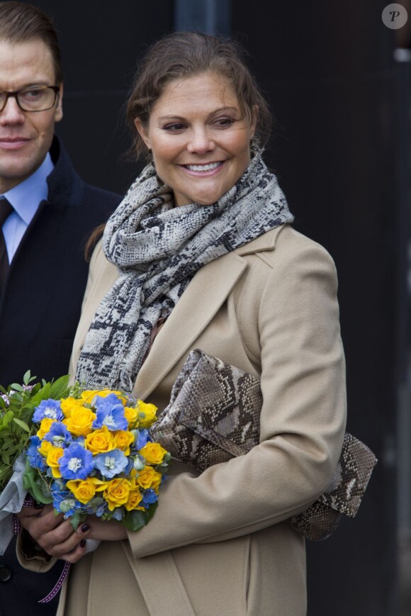 La princesse Victoria de Suède, enceinte en visite à Turku, capital de la culture 2011, en Finlande, le 19 septembre 2011
