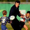 Damien Traille a disputé un petit match contre de jeunes enfants néo-zélandais le 20 septembre 2011 au Takapuna Rugby Club en Nouvelle Zélande