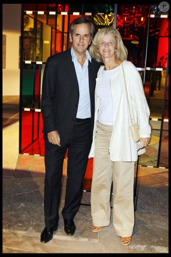 Bernard de la Villardière et son épouse durant les 25 ans de Paris Première au Grand Palais, à Paris. Le 20 septembre 2011
