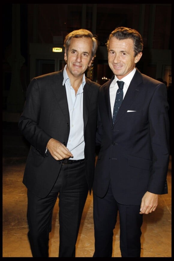 Bernard de la Villardière et François Sarkozy durant les 25 ans de Paris Première au Grand Palais, à Paris. Le 20 septembre 2011