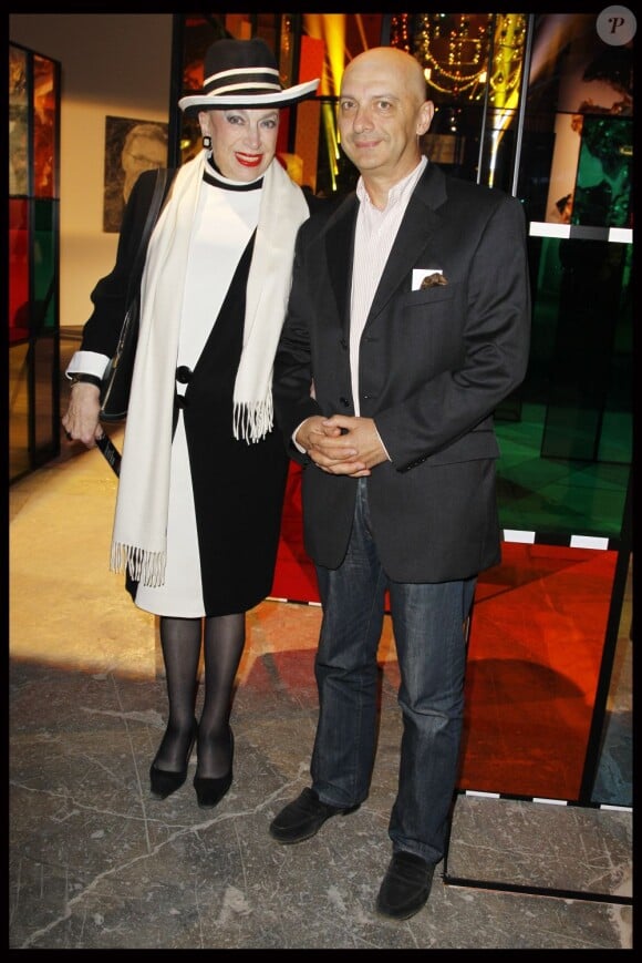 Geneviève de Fontenay et Xavier durant les 25 ans de Paris Première au Grand Palais, à Paris. Le 20 septembre 2011
