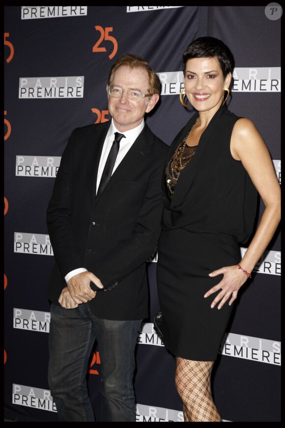 Mac Lesggy et Cristina Cordula durant les 25 ans de Paris Première au Grand Palais, à Paris. Le 20 septembre 2011
