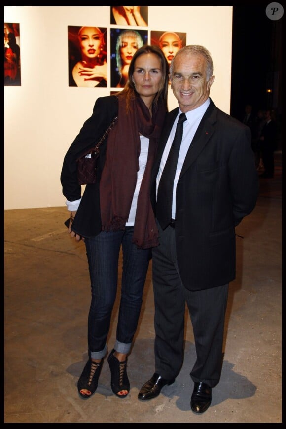 Alain Terzia et Brune de Margerie durant les 25 ans de Paris Première au Grand Palais, à Paris. Le 20 septembre 2011