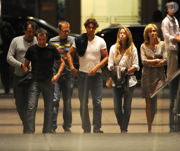 Rafael Nadal s'est octroyé une petite pause avec son clan dans les rues de New York le 4 septembre 2011