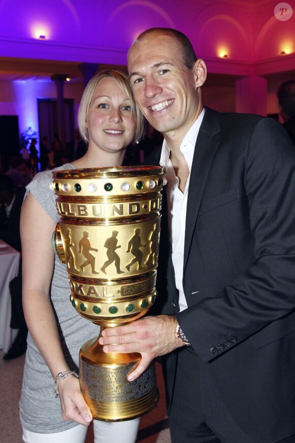Arjen Robben et sa femme Bernardien Eillert le 16 mai 2010 à Berlin