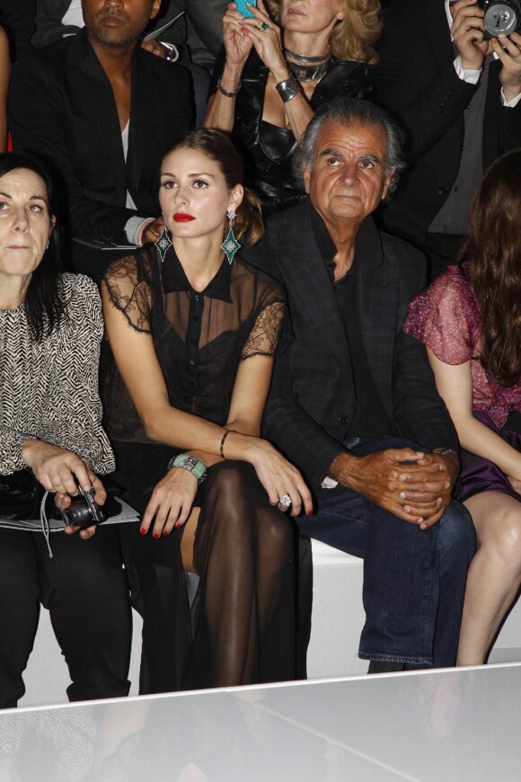 Olivia Palermo et Patrick Demarchelier lors du défilé Dior le 30 septembre 2011