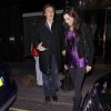 Paul McCartney et Nancy Shevell à la sortie du restaurant Cecconi's, à Londres, le 7 octobre 2011, à 48 heures de leur mariage.
