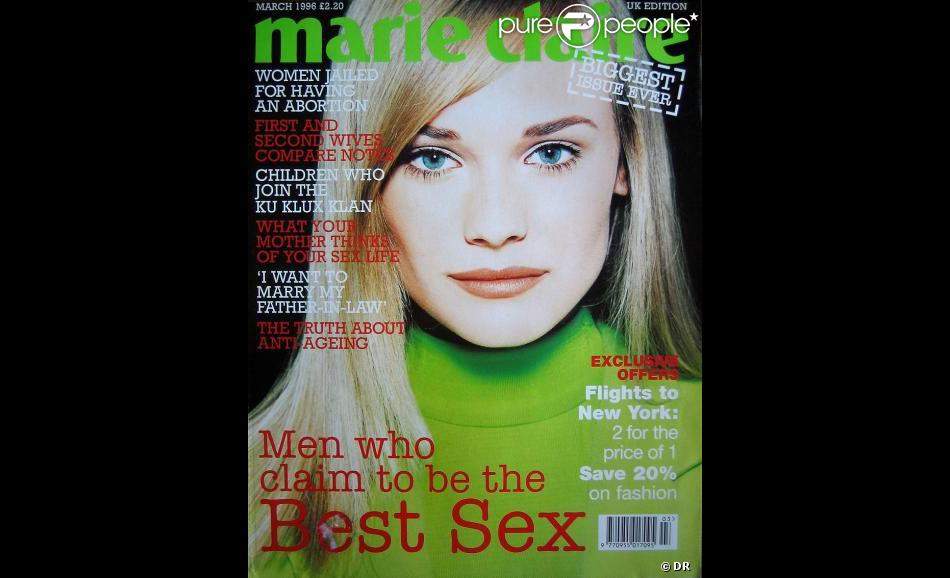 Le jeune mannequin Diane Kruger pose en Une du Marie Claire anglais en