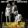 Johnny Hallyday, Audrey Dana, Julien Cottereau dans Le Paradis sur Terre au Théâtre Édouard-VII, à Paris.