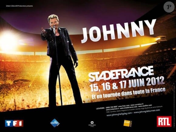 Johnny Hallyday, nouvelle affiche pour sa tournée 2012.