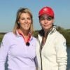 Nathalie Vincent et Inés Sastre lors du trophée Novotel des personnalités au golf à Guyancourt le 15 octobre 2011