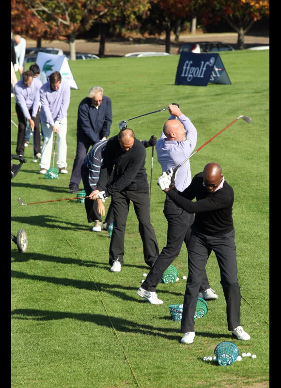 Le trophée Novotel des personnalités au golf à Guyancourt le 15 octobre 2011