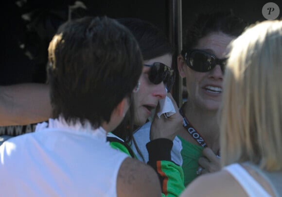 Danica Patrick, qui conduisait pour la dernière fois en IndyCar après l'accident qui a coûté sa vie à Dan Wheldon le 16 octobre 2011 à Las Vegas