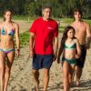 George Clooney et ses "filles" Shailene Woodley et Amara Miller dans The Descendants.