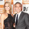 George Clooney et sa dernière conquête, Stacy Keibler, pour présenter The Descendants à New York le 16 octobre 2011.