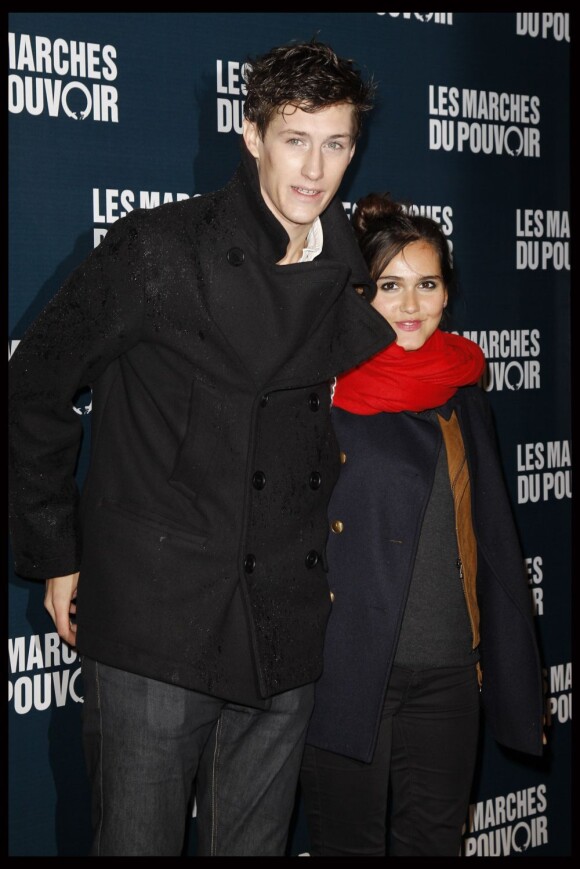 Jean-Baptiste Maunier et Joyce Jonathan à la projection des Marches du pouvoir, le 18 octobre 2011.