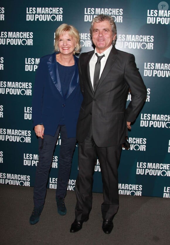 Catherine Ceylac et Claude Sérillon à la projection du film de George Clooney Les Marches du pouvoir, à Paris. 18 octobre 2011