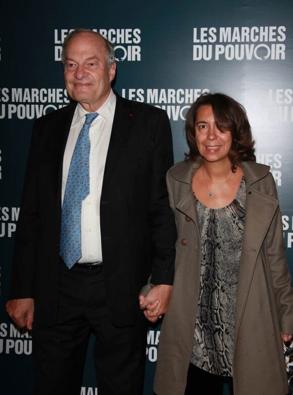 Michel Boyon et son épouse à la projection du film de George Clooney Les Marches du pouvoir, à Paris. 18 octobre 2011