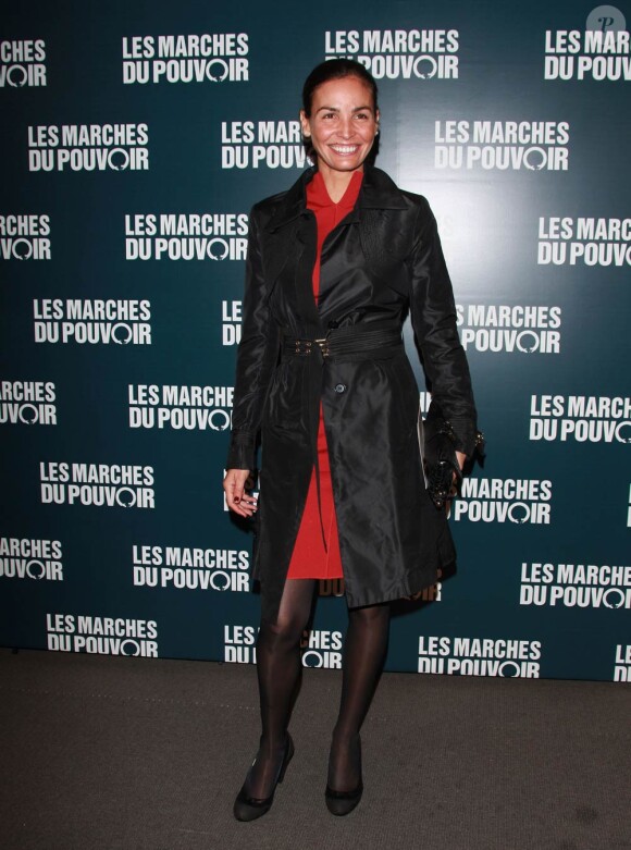 Inès Sastre à la projection du film de George Clooney Les Marches du pouvoir, à Paris. 18 octobre 2011