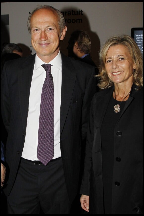Claire Chazal et Jean-Paul Agon au dîner des Amis du Musée d'Art Moderne de la Ville de Paris, le mardi 18 octobre 2011.