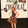 Elsa Fayer a défilé à l'occasion de l'ouverture du salon du chocolat le 19 octobre 2011