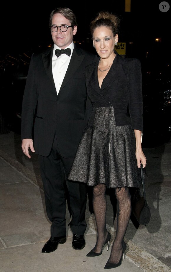 SJP et son mari Matthew Broderick sur leur 31, ont assisté à la réouverture du New York City Center. New York, le 25 octobre 2011.