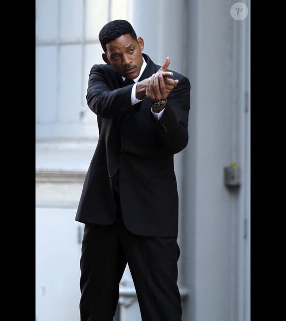 Will Smith sur le tournage de Men In Black 3, le 6 juin à New York.