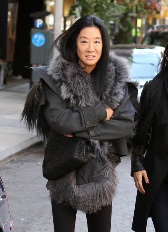 La créatrice Vera Wang sur le tournage de Gossip Girl de New York le 28 octobre 2011