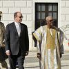 Le prince Albert II de Monaco recevait le 31 octobre 2011 en principauté le président du Mali Amadou Toumani Touré.