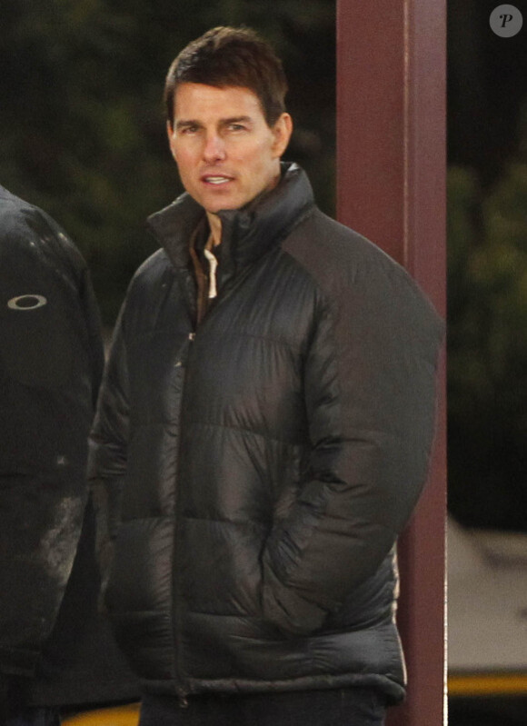 Tom Cruise sur le tournage de son dernier film One Shot, à Pittsburgh, le 27 octobre 2011