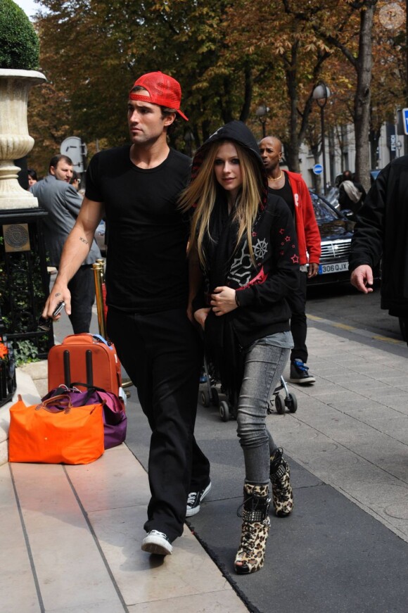 Avril Lavigne et son chéri Brody Jenner à Paris en septembre 2011