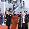 La princesse Mary de Danemark à Odense pour l'inauguration de nouvelles frégates de la Marine danoise, le 7 novembre 2011.