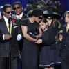 La famille Jackson réunie lors de la cérémonie organisée en hommage le 7 juillet 2009 à Michael Jackson