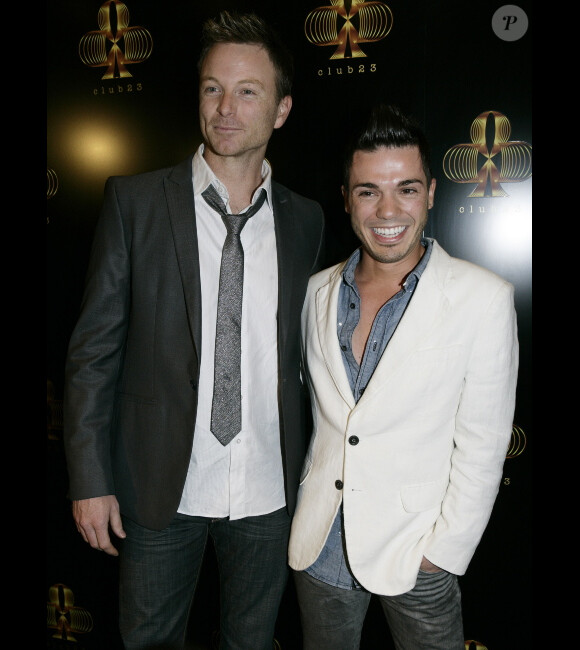Antony Callea et Tim Campbell le 7 novembre 2011 à Melbourne pour l'inauguration du Club 23