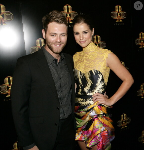 Brian McFadden et sa compagne Vogue Williams le 7 novembre 2011 à Melbourne pour l'inauguration du Club 23
