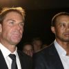 Tiger Woods et Shane Warne le 7 novembre 2011 à Melbourne pour l'inauguration du Club 23