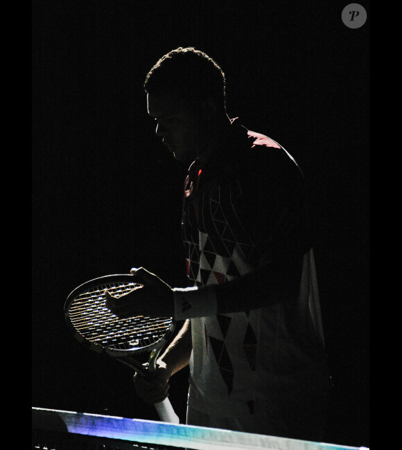 Jo-Wilfried Tsonga lors du Masters 1000 de Paris Bercy le 8 novembre 2011