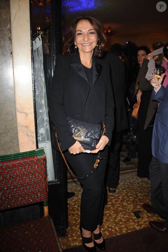 Nathalie Rykiel lors de la remise du Prix de Flore 2011 à Marien Defalvard. 9 novembre 2011