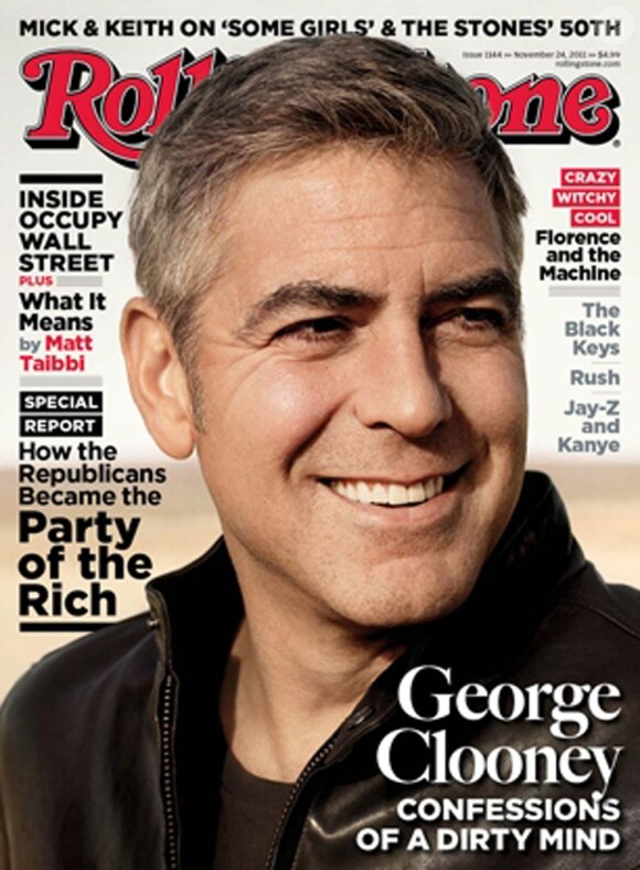 George Clooney à la couverture de Rolling Stone, novembre 2011.