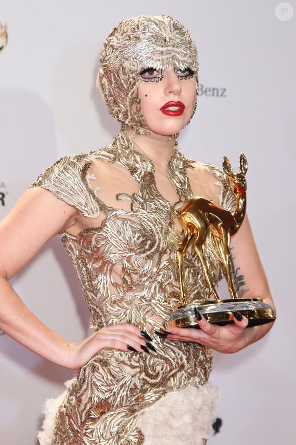 Lady Gaga lors de la cérémonie des Bambi Awards à Wiesbaden, en Allemagne le 10 novembre 2011