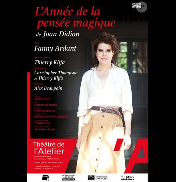 Fanny Ardant interprète L'Année de la pensée magique, de Joan Didion, au théâtre de L'Atelier.