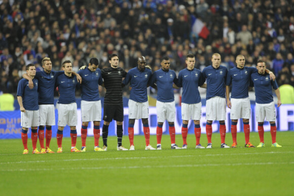 L'équipe de France lors de sa victoire sur les Etats-Unis le 11 novembre au Stade de France à Saint-Denis