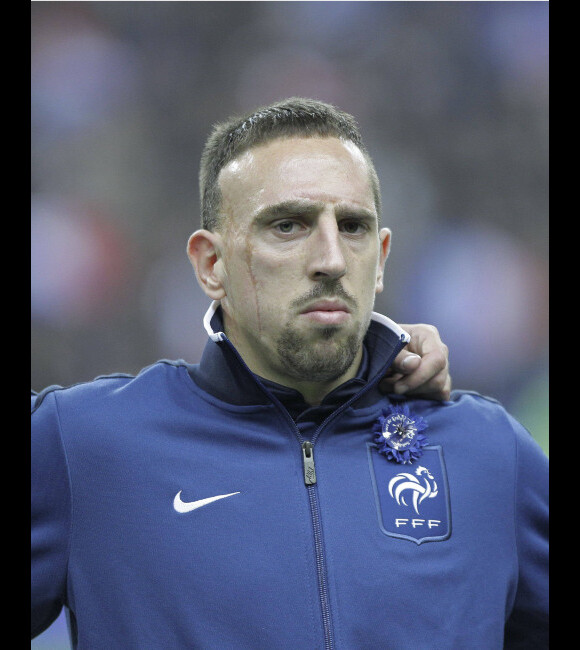 Franck Ribéry lors de la victoire de l'équipe de France sur les Etats-Unis le 11 novembre au Stade de France à Saint-Denis